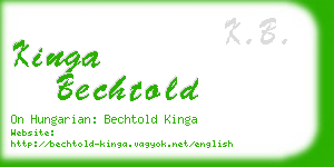 kinga bechtold business card